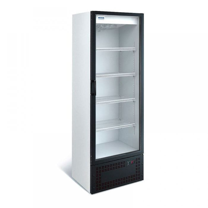 Холодильный шкаф 400 л в аренду, универсальный, витринного типа, стеклянная дверь