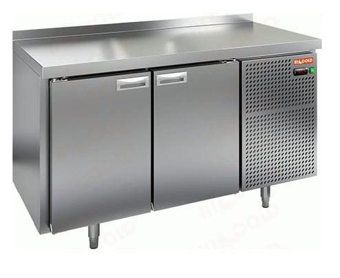 Холодильный стол 350 л HICOLD в аренду, универсальный -5 +5 градусов, две двери, с бортом, размер полки 530x325 мм GN 1.1