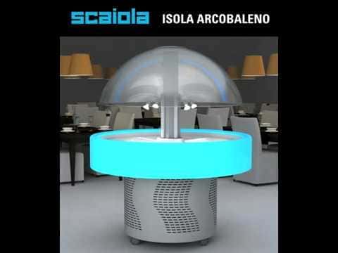 Витрина холодильная Scaiola Isola купольная в аренду VIP с LED корпусом, среднетемпературная
